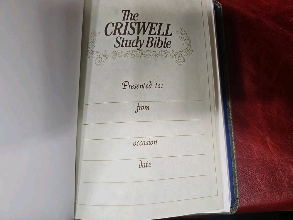 Criswell Study Bible Rebound with Liner Cowhide Nice! Stitched Parameter Nice!