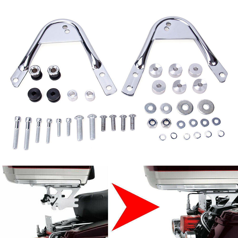Quick Release Two-up Tour Pack Rack Mount + Docking Kit For Harley Touring 97-08