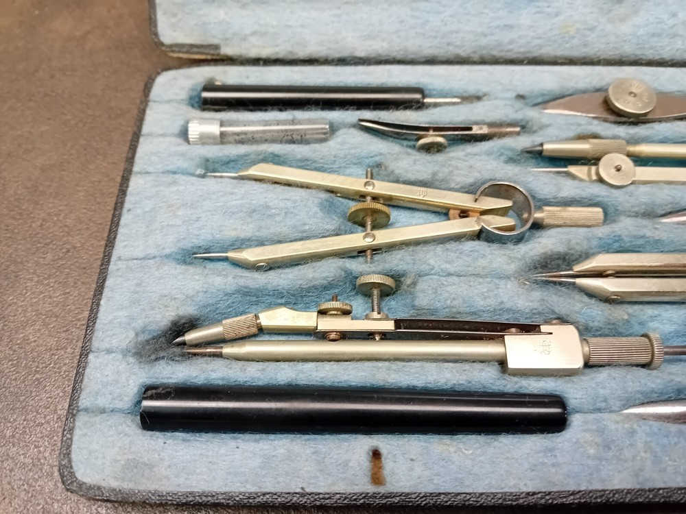 Vintage E.O.Richter & Co Precision Technical Drawing Set D-VII