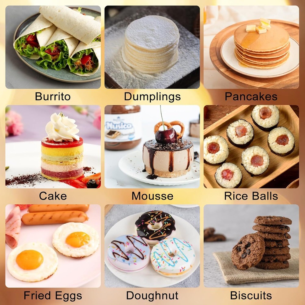 Biscuit Cutter Set Round Cookie Cutters with Handle 5 Pieces 5pcs handle