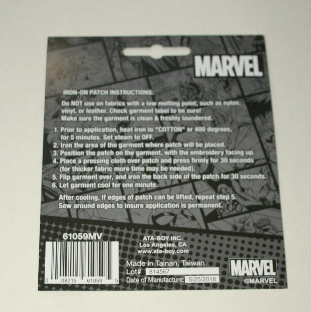 Official Marvel Comics Black Panther Iron-On Cloth Jacket Patch New in Package