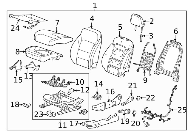 Genuine GM Headrest 42619879