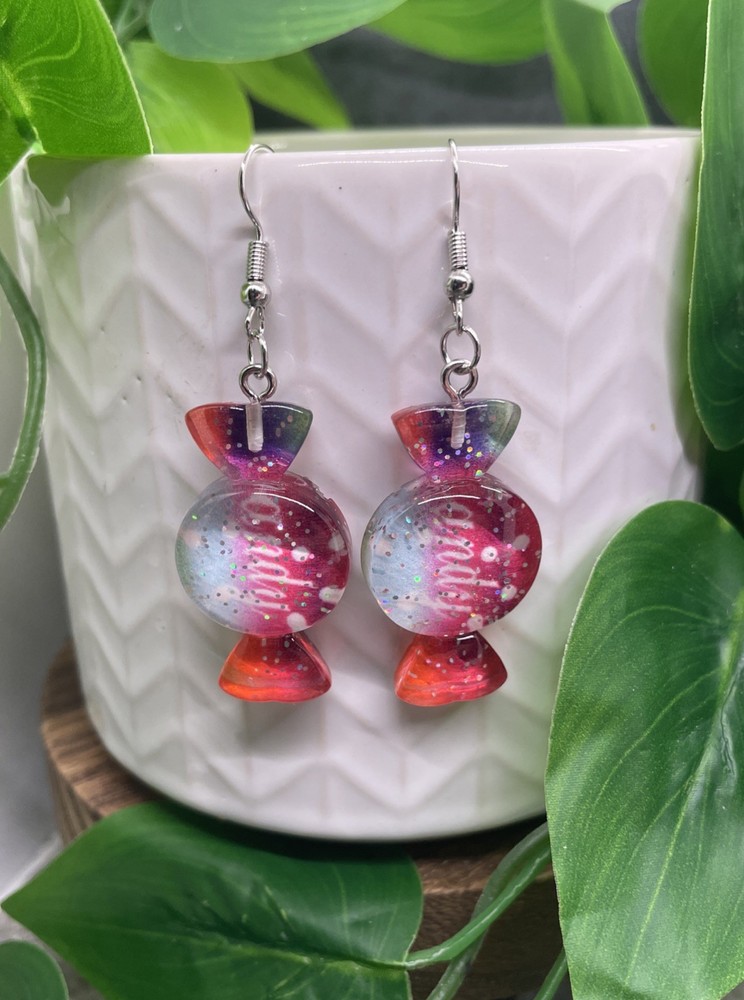 2” Silver-tone Candy Boho Drop Dangle Earring Set New Free Ship B7774