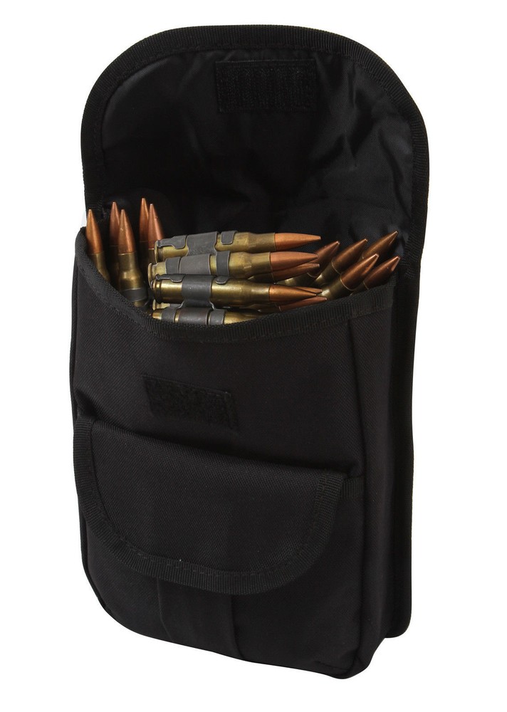 MOLLE Compatible 2- Pocket Ammo Pouch - Black