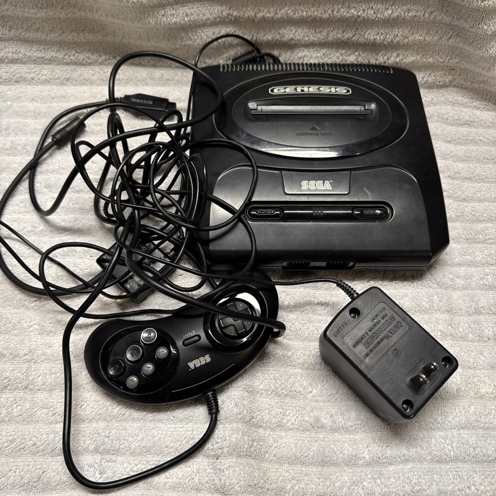 Sega Genesis 1 Gaming Console System Mk-1631 Cables + Controller *TESTED*