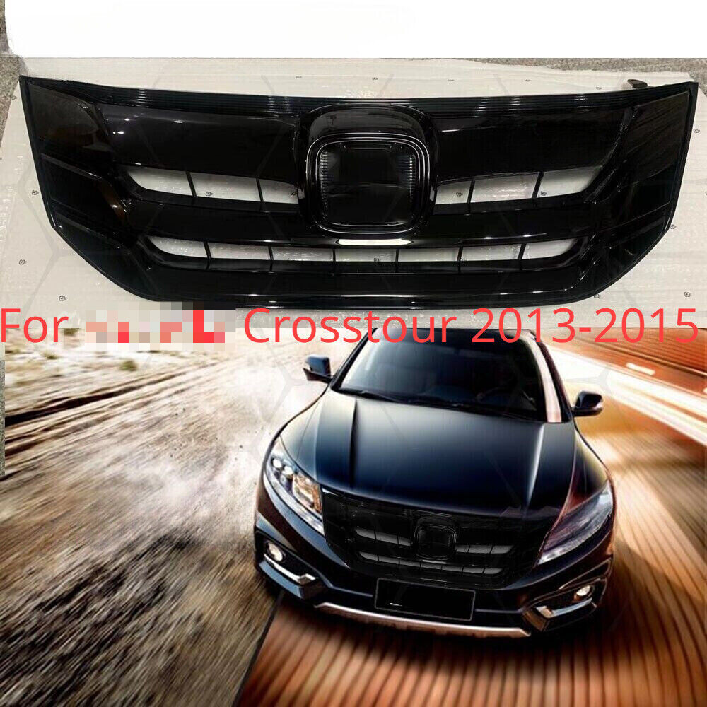 For Crosstour 2014-2016 Black Front Upper Grill Bumper Grille Replacement