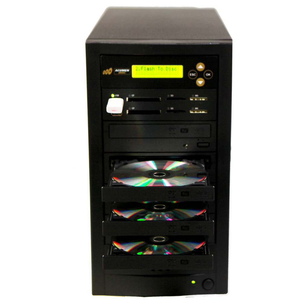 ACUMEN Media Mirror PLUS 1 to 3 Duplicator - Flash (SD CF MS MMC USB) / DVD