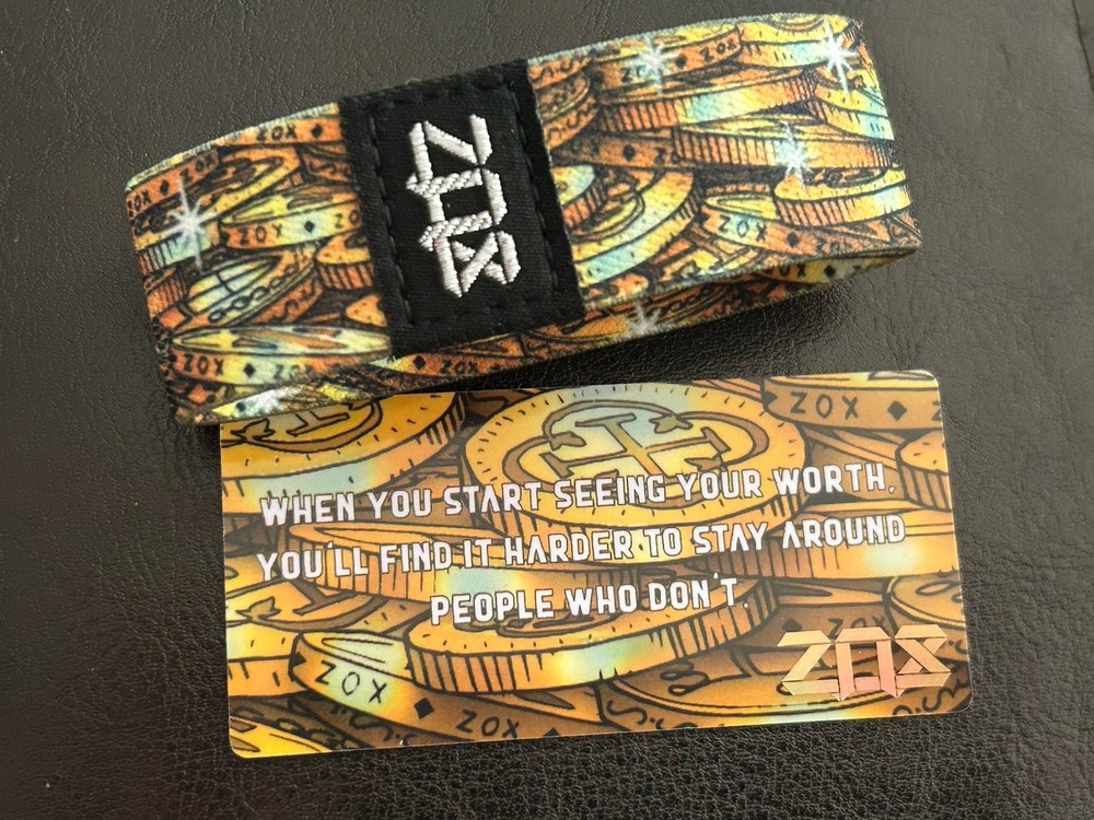 Know Your Worth Zox Strap Reversible Wristband NEW