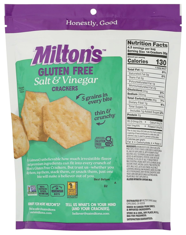 Salt & Vinegar Baked Crackers, 4.5 OZ
