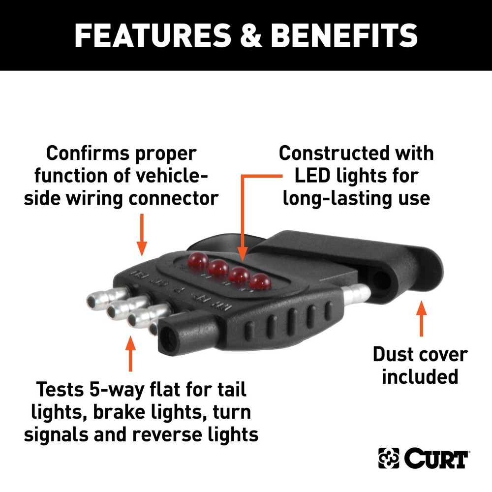 CURT 5-Way Flat Connector Tester Part# 57505