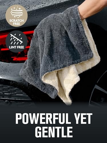 Large Car Drying Towel- 26‘’ by 20'', 2 Pack-Premium Microfiber Cleaning