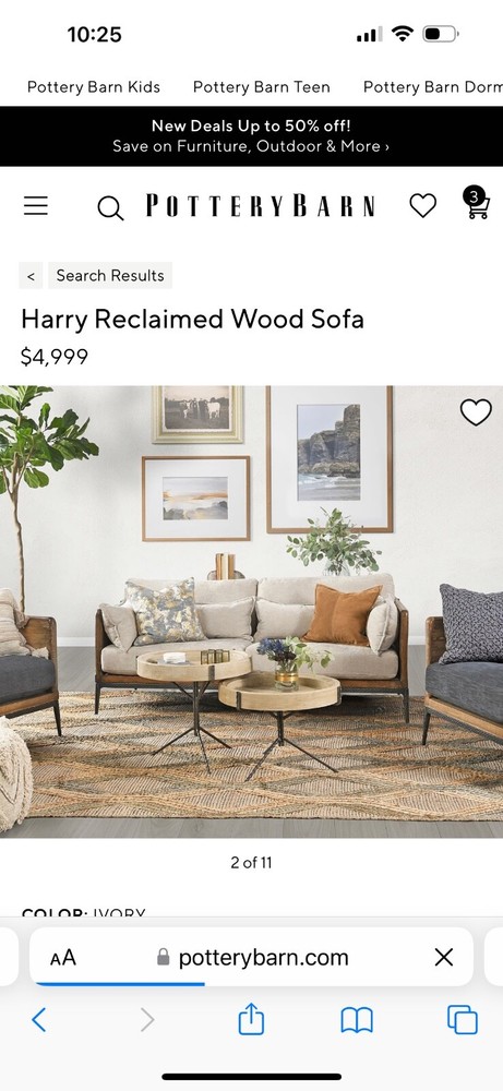 reclaimed wood sofa…