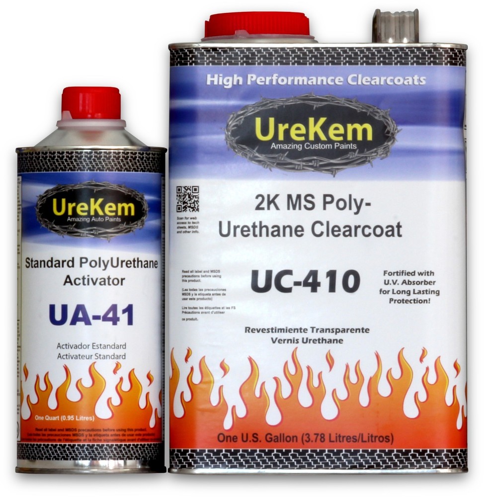 Gallon 2K Medium Solids (MS) PolyUrethane Clear Clearcoat Paint Kit
