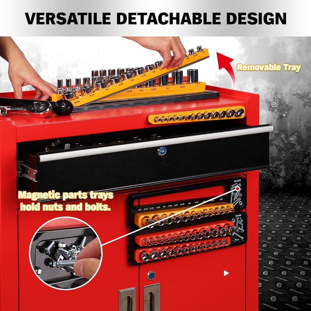 Durable Magnetic Socket Holder Set - Organize 143 Sockets with Ease and Speed