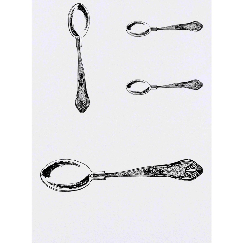4 x 'Spoon' Temporary Tattoos / Transfers (TO00002187)