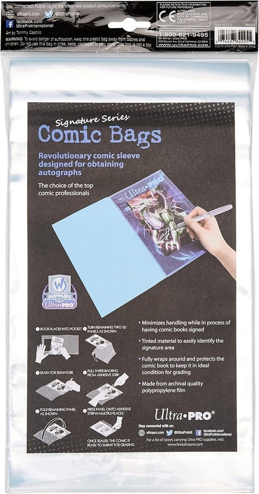 Protective Resealable Comic Bags for Current Size Comics - 100 Pieces
