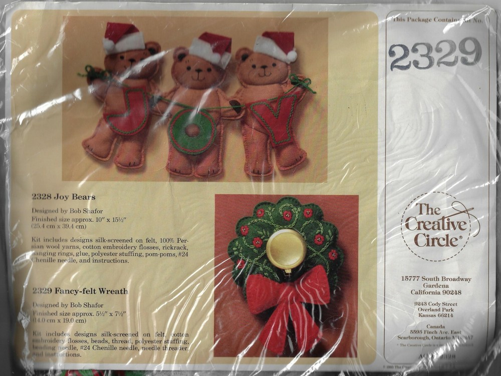 The Creative Circle Kit 2329 Fancy-felt Wreath -OOP