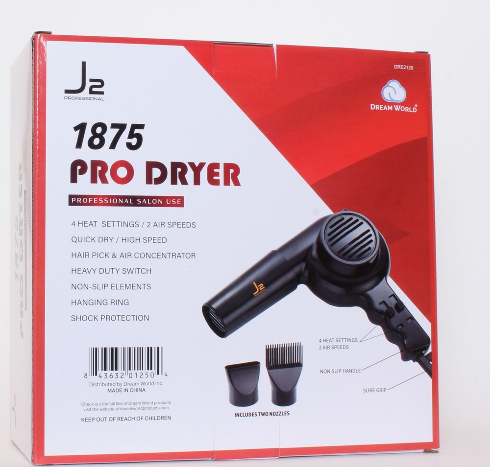 J2 Professional Pro Dryer 1875W Model DRE2120