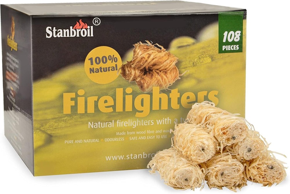Compact 108 Pack Fire Starters - Ideal for Quick Fire Starting Anytime, Anywhere