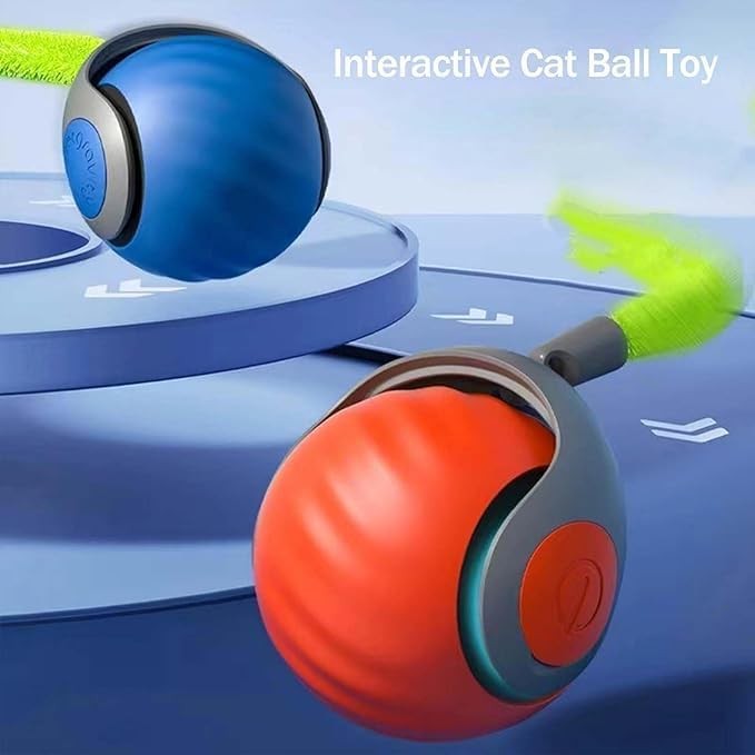 Speedy 2.0 Interactive Cat Toy Automatic Tail Rolling Ball for Bored Indoor Cats