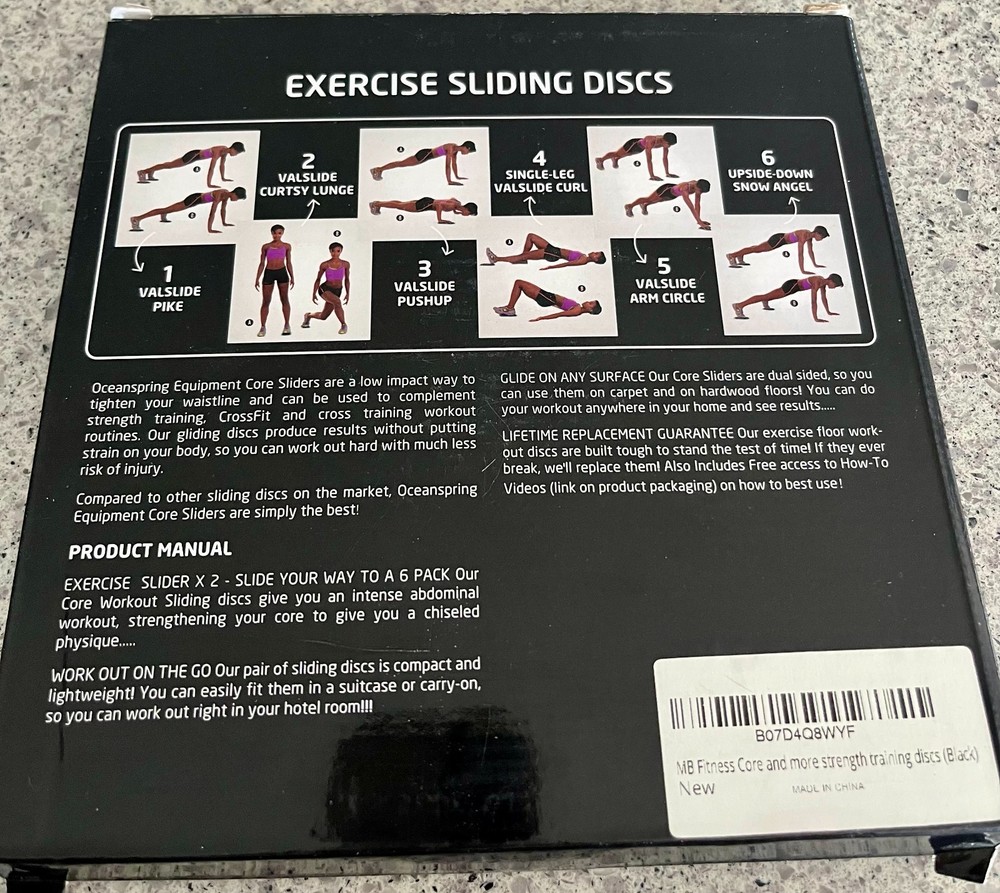 Gliding Discs Core Sliders - Dual Sided Exercise Disc For Smooth Sliding (new)