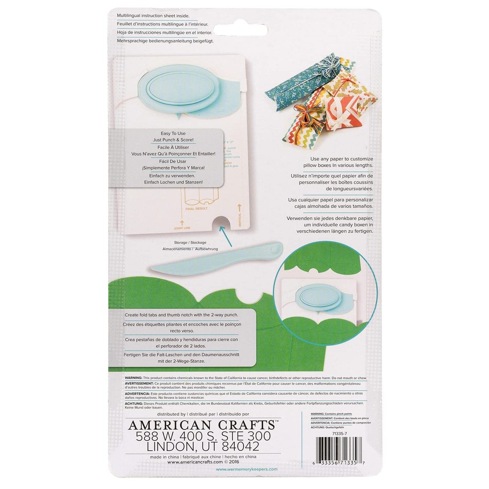 Pillow Box Punch Board