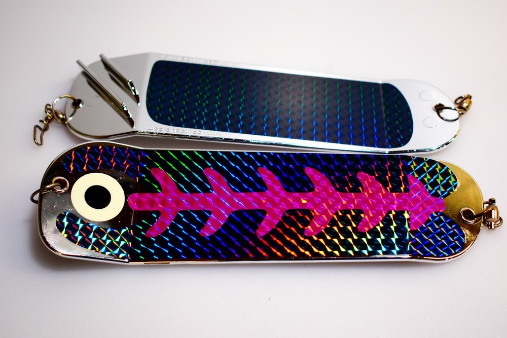 8" Custom Finned Chrome Salmon & Trout Trolling Flasher
