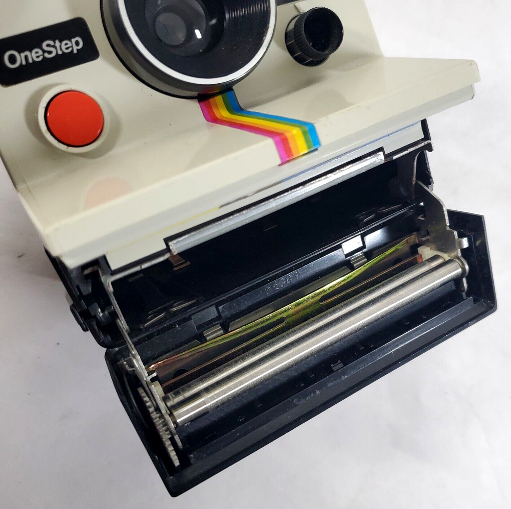 Vintage Polaroid One Step Rainbow Instant Land Camera with Strap