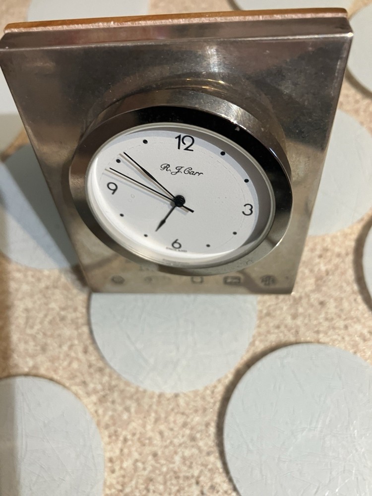Carrs 2000 Silverware Silver Hallmarked Mini Clock Working