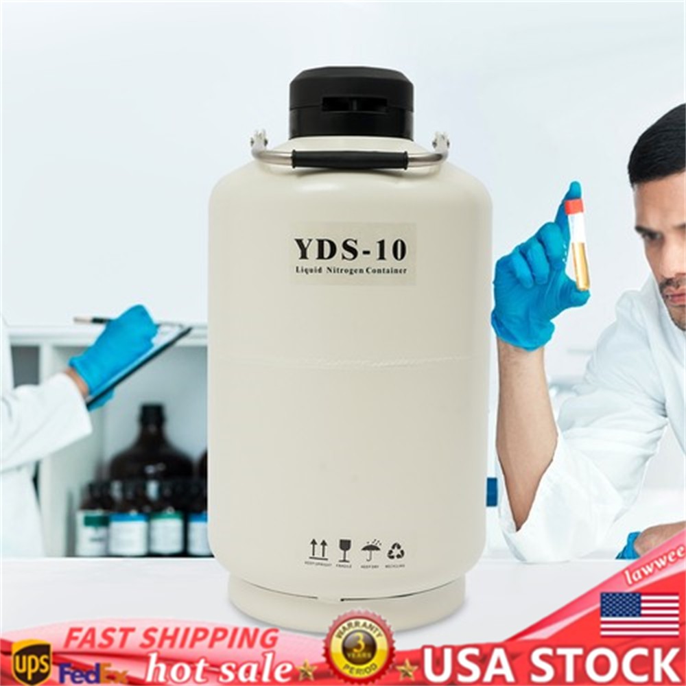 10L Liquid Nitrogen Tank Nitrogen Cryogenic Container Liquid Nitrogen Container