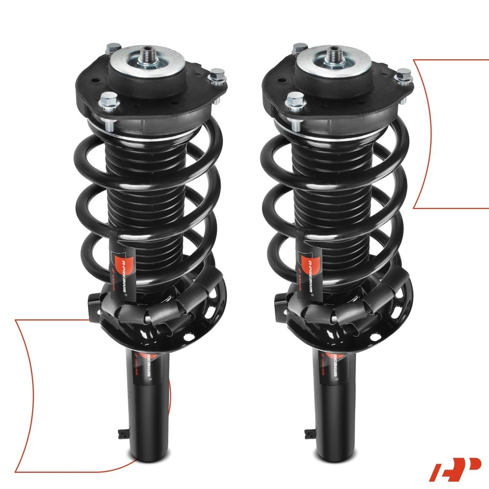 Front Struts for GTI 2010-2014 2x Complete Strut Assembly with Coil Spring