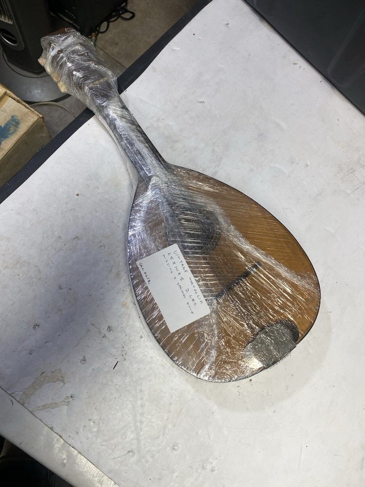 Vintage Mandolin Unbranded Unknown Missing String As Is No Crack Solid