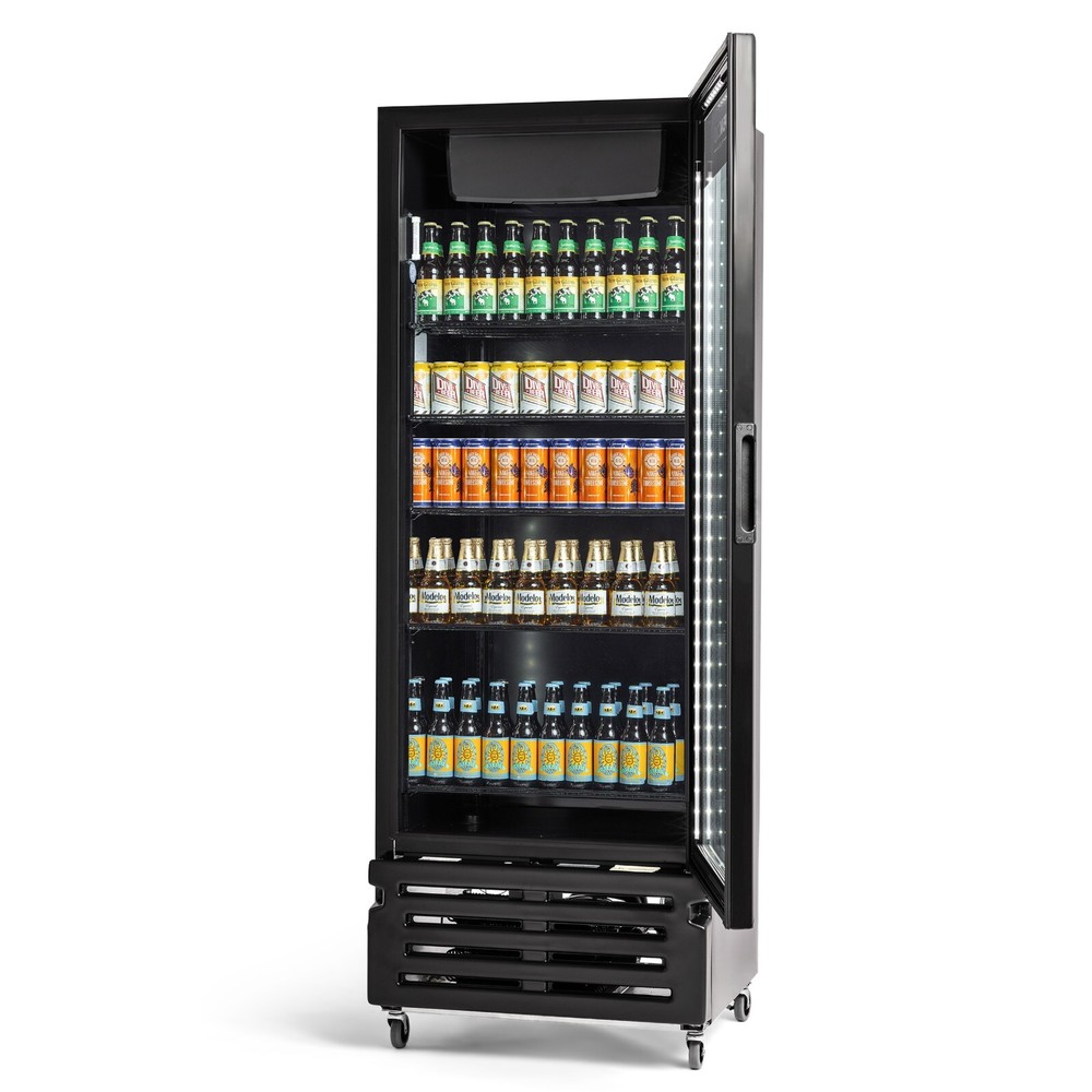 19 Cubic Ft PEAKCOLD PLUS Upright Display Cooler-Black