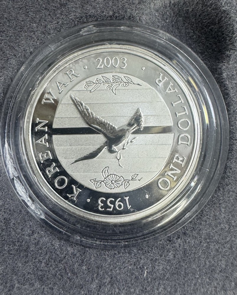 2003 Australia $1 Korean War Commemorative Silver Dollar