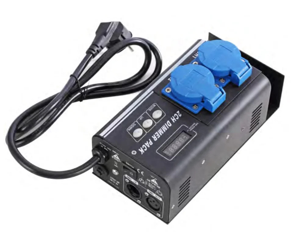 2 Channel Digital DMX Controller LED Light Switch Box Dimmer Pack