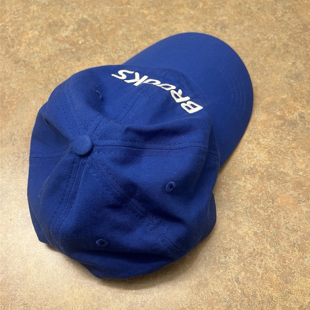 Brooks Running Hat "Lets Run There" One Size Blue Adjustable Strapback Hat