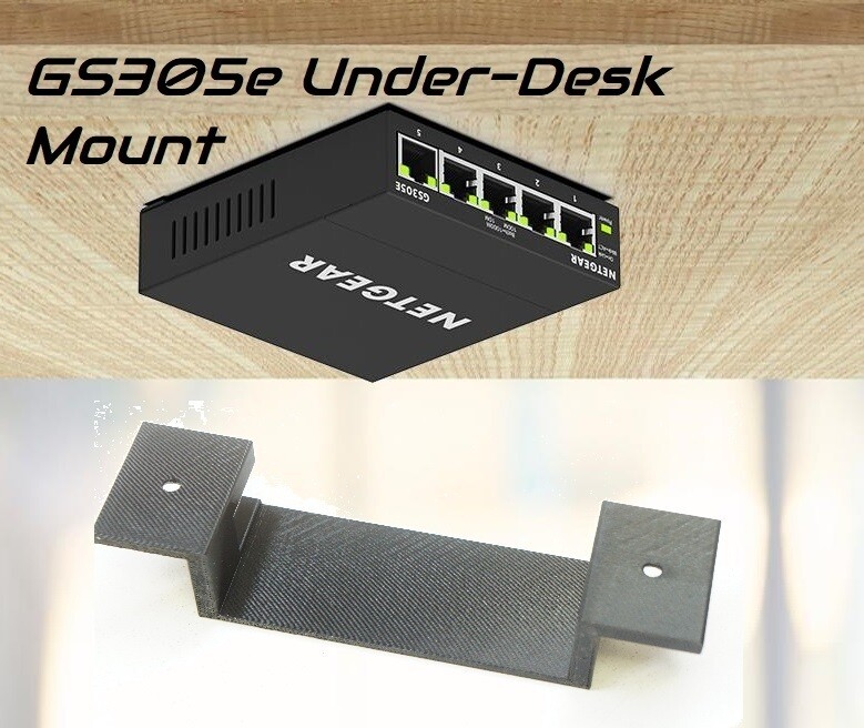 Under Desk Mount for NetGear GS305E Network Switch Mounting Bracket