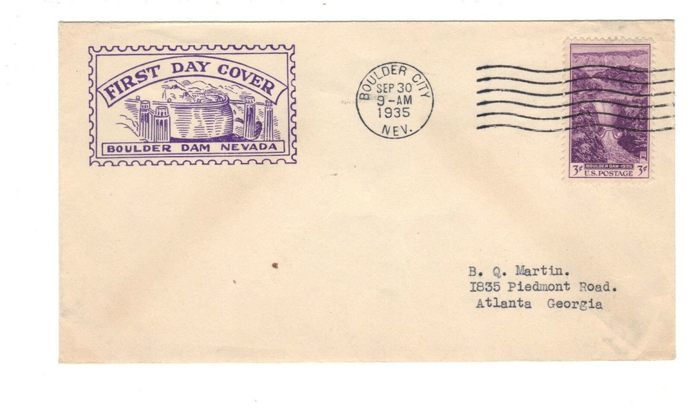 FDC   774-18  --1935  Boulder Dam --  Roessler