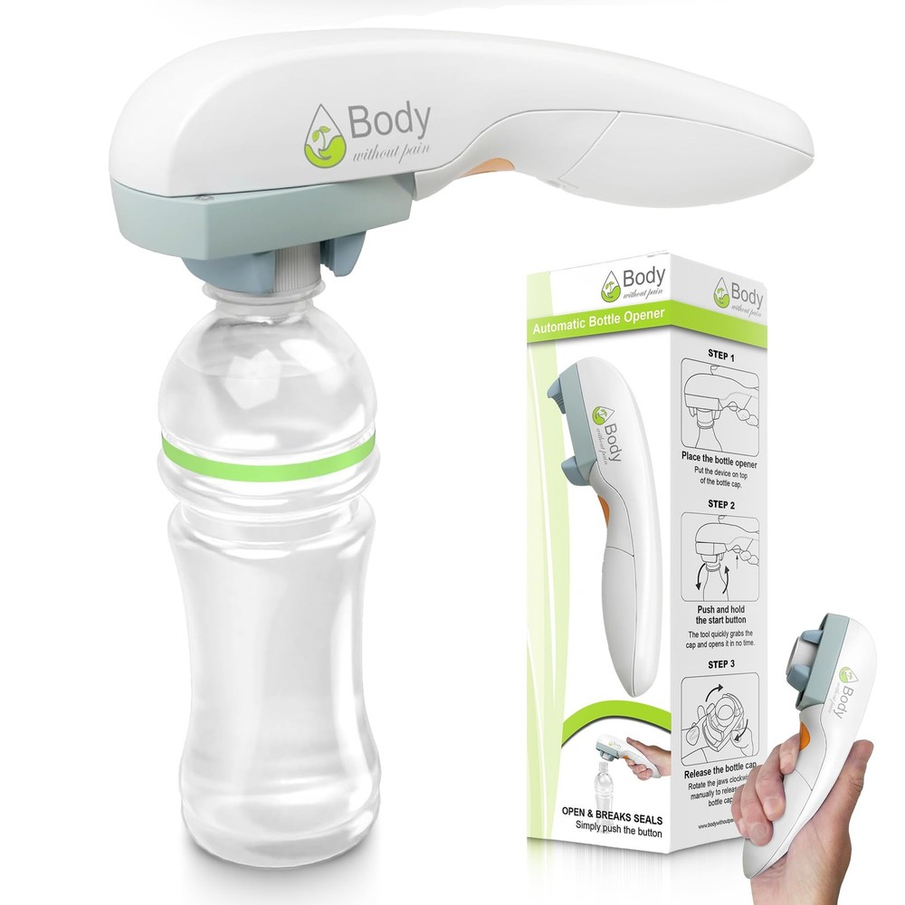 Electric Bottle Opener for Seniors - Automatic Solution standard, White