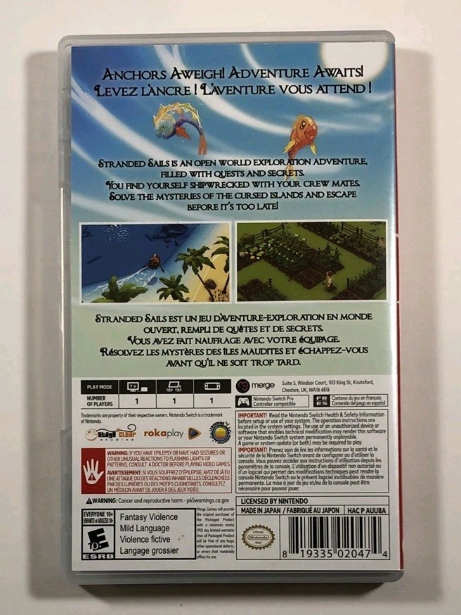 CASE ONLY NO GAME - Stranded Sails (Nintendo Switch) - PLEASE READ
