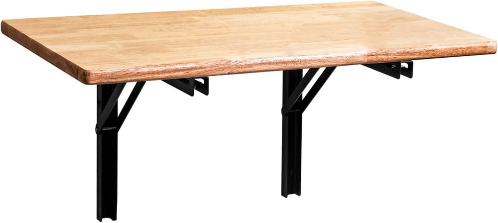 Heavy Duty Wall Mounted Folding Workbench & Utility Table (32x18)