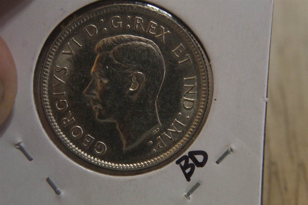 CANADA 25 CENTS 1938 SILVER KM35 #4
