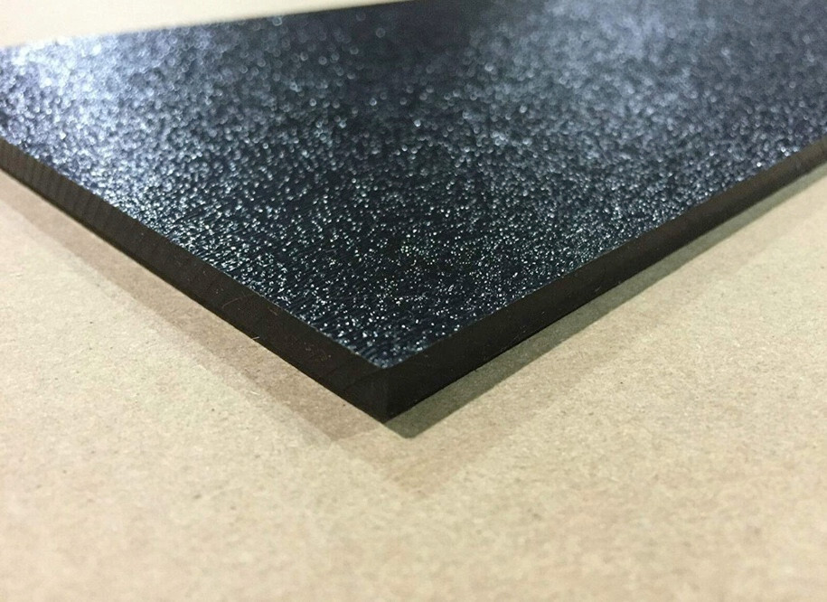 End Cuts White & Black HDPE Polyethylene Plastic Sheet Textured