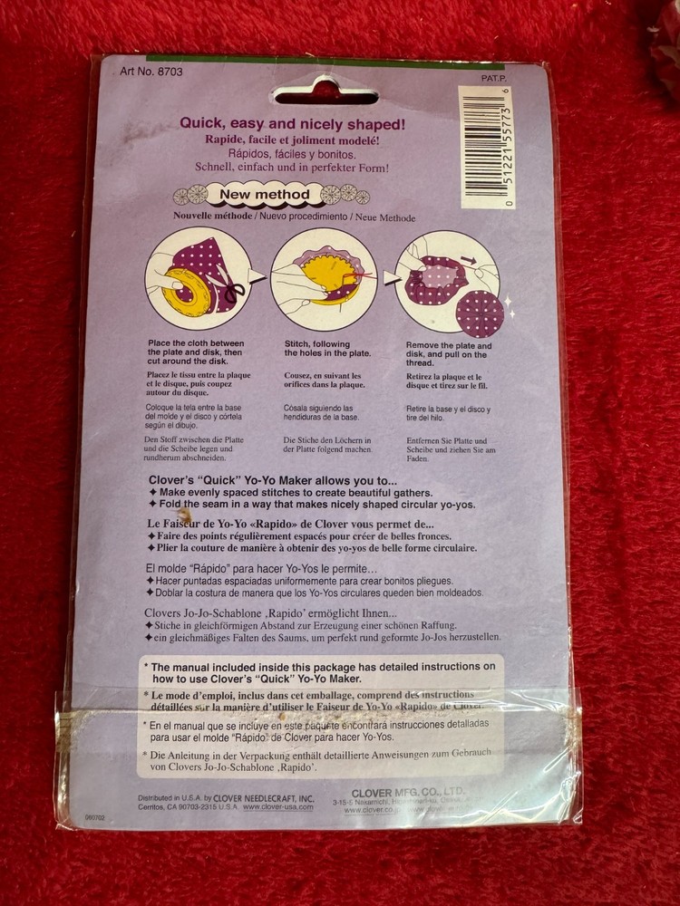 NIP Clover Quick Yo-Yo Maker Extra Large Circle Shape