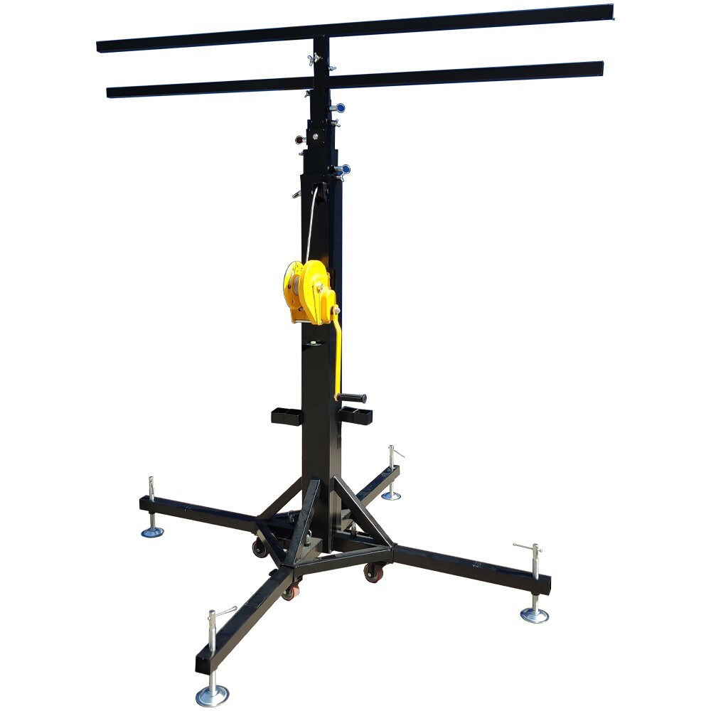 Height Adjust 2Layers Stage Bracket with 16 Lights Position Stand with Wheels