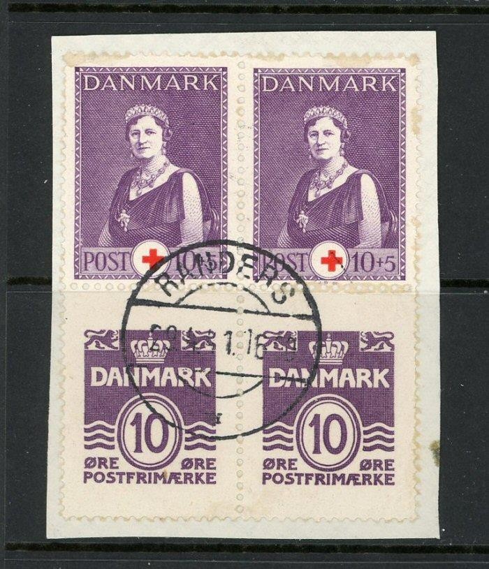 Denmark #230b on piece Used