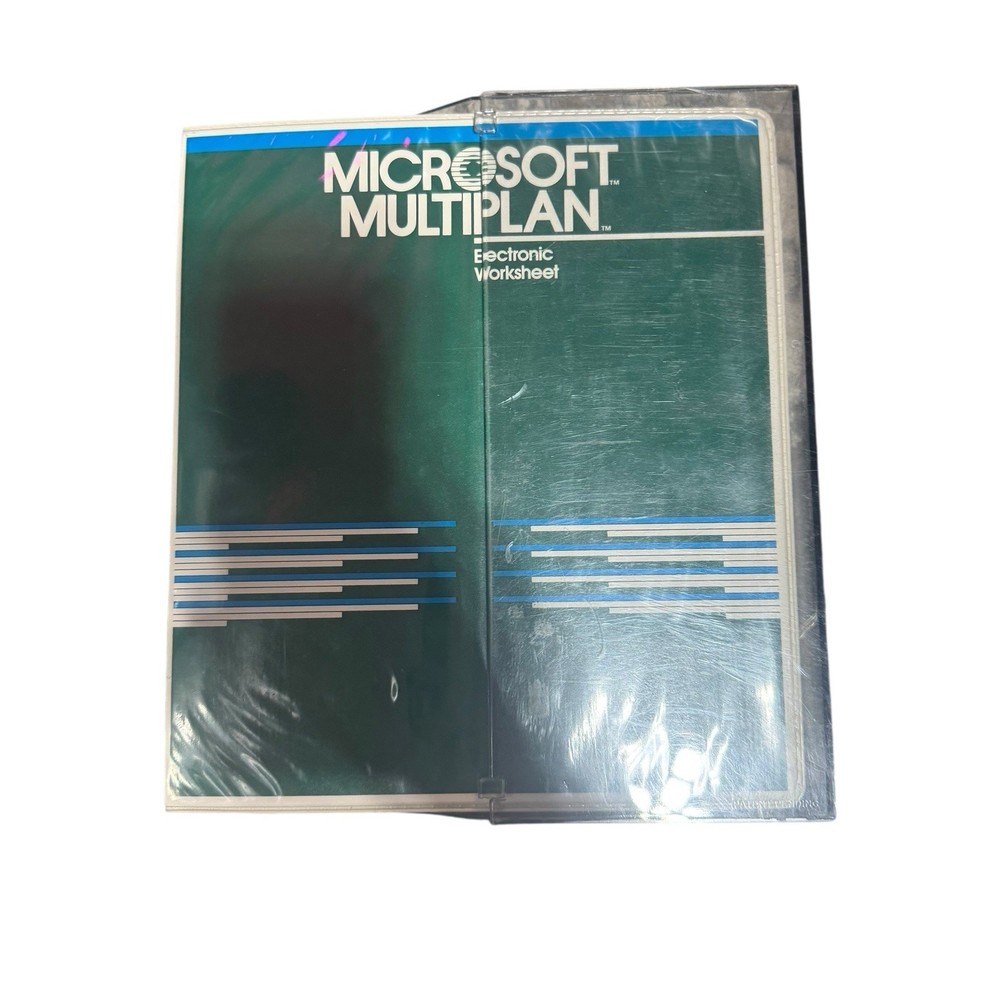 Vintage Microsoft Multiplan electronic worksheet set Apple II