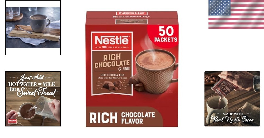 Delicious Hot Cocoa Packets - Real Cocoa with Vanilla Notes, 35.5 oz Bulk Pack