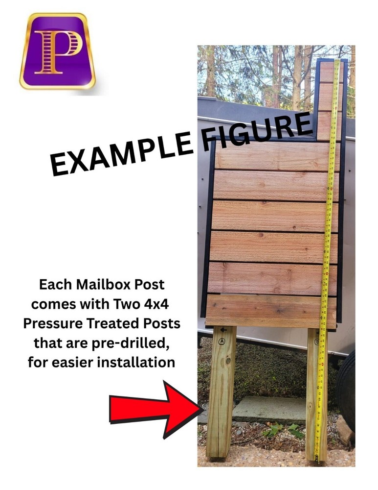 Rustic Cedar Mailbox Post, Handmade- FREE SHIPPING
