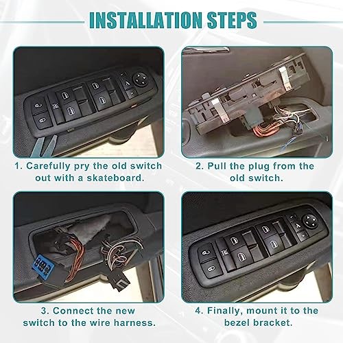 ACROPIX Front Left Driver Side Power Window Switch Fit for Dodge Challenger